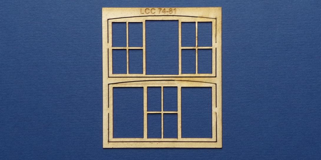 LCC 74-81 O gauge industrial office wide window Wide window fixture for industrial office. Recommended for LCC 74-79.